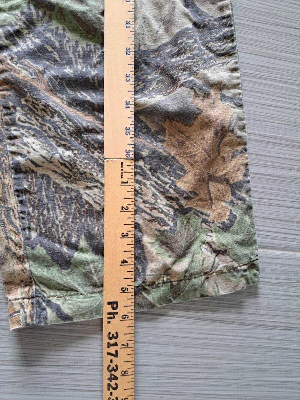 Vintage Woolrich Camo Cargo Pants Adjustable Waist Pockets Mens 36" Leaf Tree - Picture 11 of 13